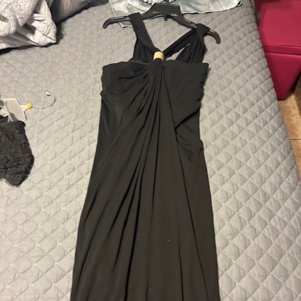 Black cocktail gown